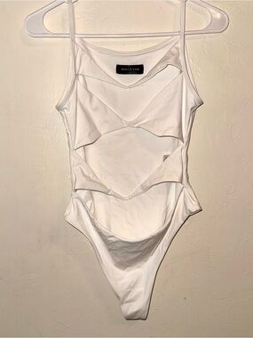 White Fox White Cutout One-Piece Swimsuit